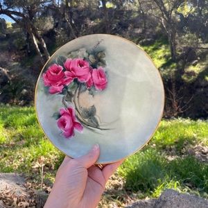 Small vintage floral porcelain plate by Haviland